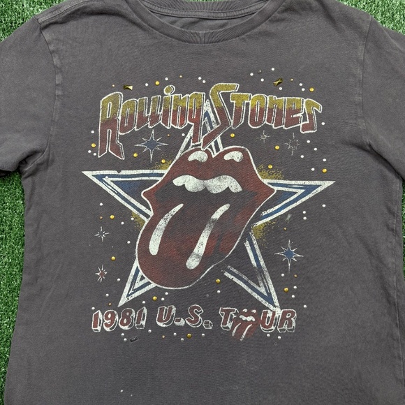 Rolling Stones x Lucky Brand Women's Size S Gray Crew Neck Short Sleeve Grunge - Picture 3 of 10